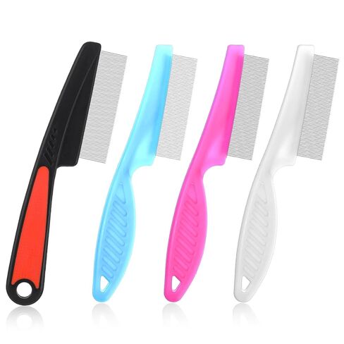 4 Pcs Stainless Steel Dandruffs Comb, Fine Tooth Psoriasis Comb Metal Lice Combs Dandruff Remover Scalp Combs for Dandruff, Lice, Thick, Dry, Curly Hair in Kuwait