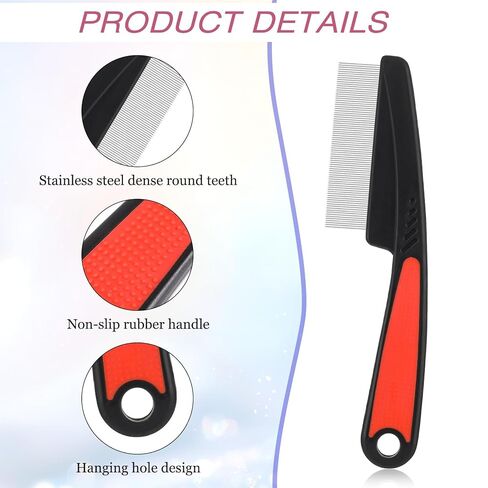 4 Pcs Stainless Steel Dandruffs Comb, Fine Tooth Psoriasis Comb Metal Lice Combs Dandruff Remover Scalp Combs for Dandruff, Lice, Thick, Dry, Curly Hair in Kuwait