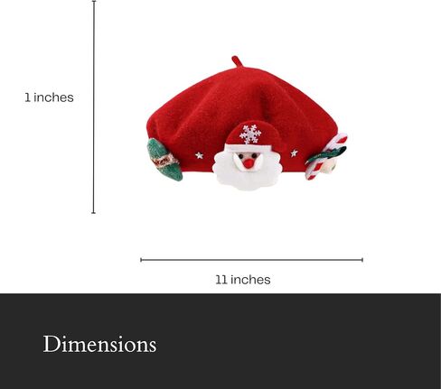 قبعة بيريت صوف عيد الميلاد للنساء الشتاء الدافئ شعرت سانتا والعطلات أزياء مستوحاة in Kuwait