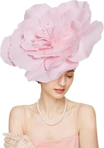 قبعة fascinator womens خمر كوكتيل الرأس يتوهم الحفلات ملابس الرأس القبعات الكنيسة 20s القبعة الفيكتورية in Kuwait