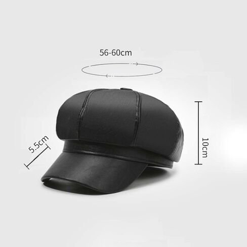 قبعة القبعات للنساء ، Pu Leather Plain 8 لوحة مثمن قبعة على الطراز البريطاني الفنان رسام كاب بويتر in Saudi Arabia