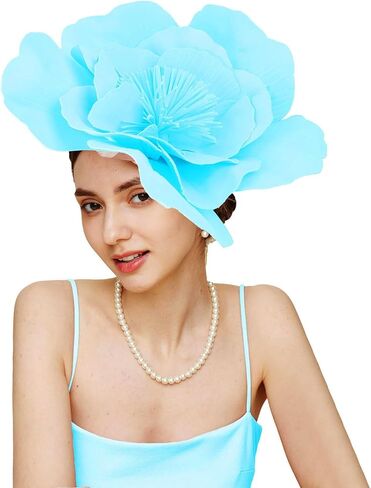 Fascinator Hat Womens Vintage Cocktail Headpiece Fancy Party Headwear Dress Church Hats 20S Victorian Hat in Saudi Arabia