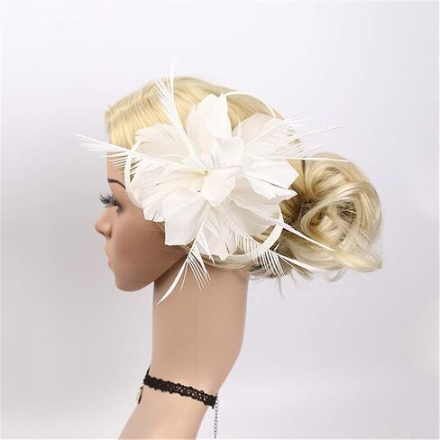 Womens Fascinator Hat Fancy Dress Hair Clip 2025 Spring Headwear Cocktail Church Hats Carnival Costumes in Saudi Arabia
