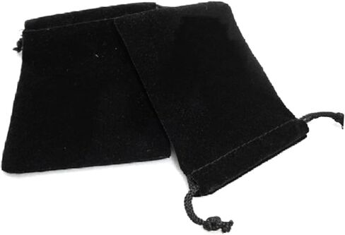 10pcs Black Drawstring Storage Pouches Set for Jewelry and Items Soft Velvet Material Convenient and Portable Design in Saudi Arabia