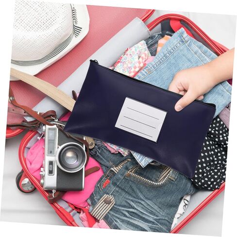 PU Leather Cash Pouch with Zipper Money Bag لشيكات الإيصالات وتخزين الأساسيات لعمال المكاتب والمسافرين in Kuwait