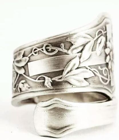 925 Silver Spoon Tiger Lily Ring Era Floral Open Rings-03#Lily Spoon Ring in Saudi Arabia
