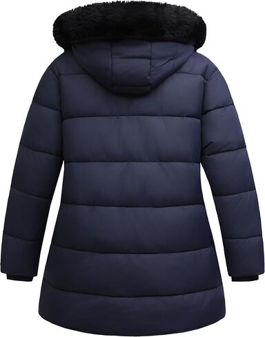 نساء زائد حجم معطف أسفل | مقاوم للماء ، مقاوم للرياح ، غطاء قابلة للفصل ، مبطن الفانيلا in Kuwait