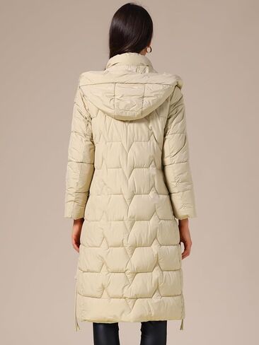 Allegra K Women's Long Puffer Jacket Thickened Warm Down Jacket Pockets Hooded Winter Coats in Saudi Arabia