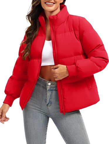 Yucolen Winter Winter Windproof Dark أسفل السترات الخفيفة ذات الوزن الخفيف المقاوم للمياه مبطنة مبطنة مع جيوب in Saudi Arabia