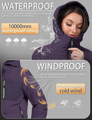Women's Puffer Jacket Warm Winter Down Jacket Waterproof Hooded Parka Coats Thicken Insulated Outerwear in Saudi Arabia