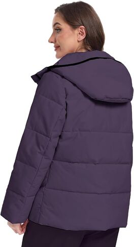 Women's Puffer Jacket Warm Winter Down Jacket Waterproof Hooded Parka Coats Thicken Insulated Outerwear in Saudi Arabia