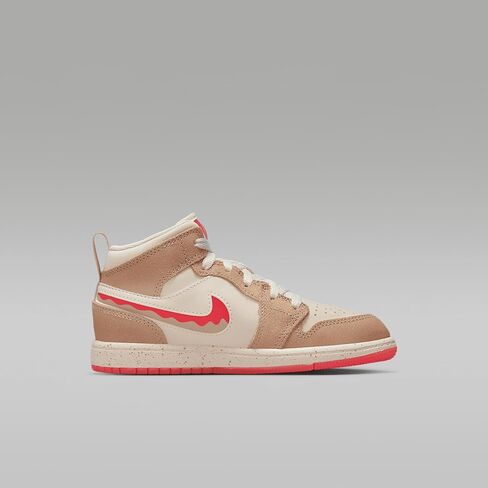 Air Jordan 1 Mid SE (PS) "Desert/Fusion Red Pale Ivory" in Saudi Arabia