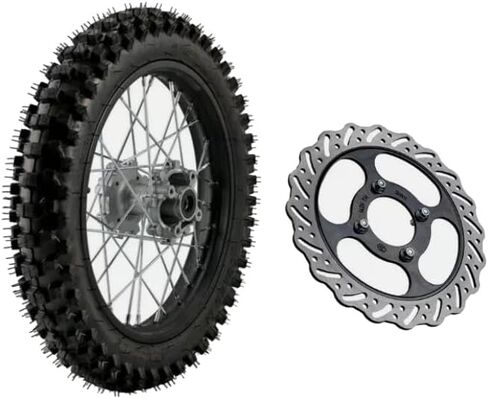 19" Front Wheel Assembly for Pit Pro Trail Dirt Bikes - Includes 1.6 x 19 Rim, 70/100-19 Knobby Tire, Inner Tube, and 240mm Disc Rotor - Fits 15mm Axle in Saudi Arabia