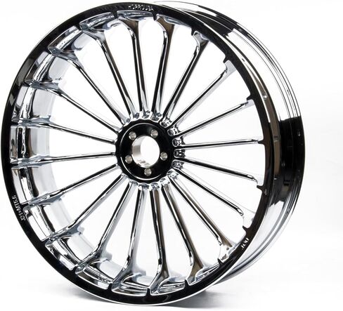 21x3.5 أمامية متوافقة مع Harley Touring Street Glide Road King 21 inch chrome Aluminium Wheel مع Riser Fender (21 × 3.5 جولة Chrome) in Saudi Arabia