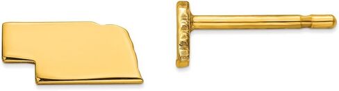 Solid 14KY NE Small State Earring in Saudi Arabia