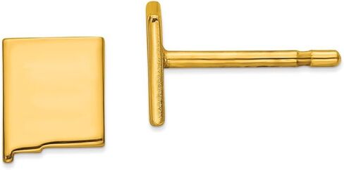 Solid 14KY NM Small State Earring in Saudi Arabia