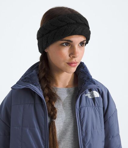 THE NORTH FACE Kids' Oh Mega Headband | Winter Ear Warmer with Soft Cable Knit Texture & Fleece Lining, TNF Black, One Size in Saudi Arabia