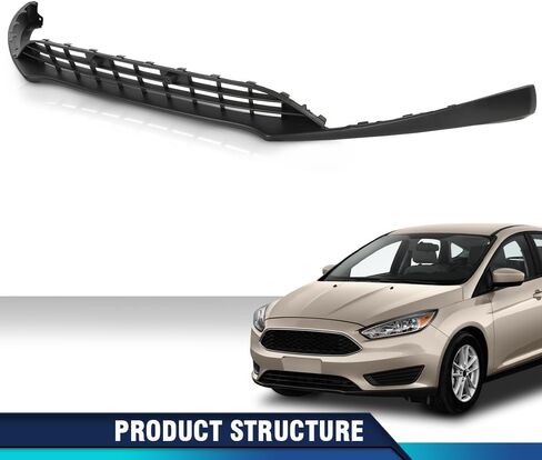 PIT66 PIT66 MONTER LOMER LOWER VALANCE PANK GRILL متوافق مع Ford Focus S SE Titanium 2015-2016/FITS FORD FOCUS S SE SE SEL TITANIUM 2017-2018 F1EZ17626A ، F1EZ17626ALE ، FO1095266 in Saudi Arabia