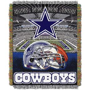 Northwest NFL Dallas Cowboys Unisex-Adult Woven Tapestry Throw Blanket, 48" x 60", Home Field Advantage