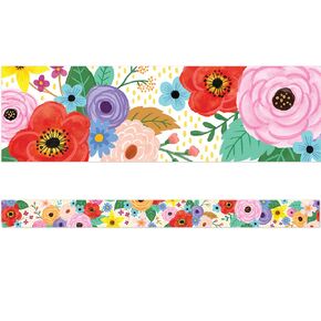 Teacher Created Resources Wildflowers Straight Border Trim, 35 Feet