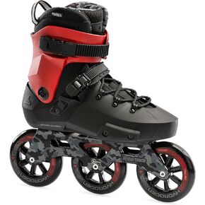 Rollerblade Twister 110 Unisex Adult Fitness Inline Skate, Black/Red, Urban Performance Inline Skates