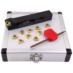 HHIP 2301-1625 External Indexable Threading Tool Holder and Insert Kit, 1/2"