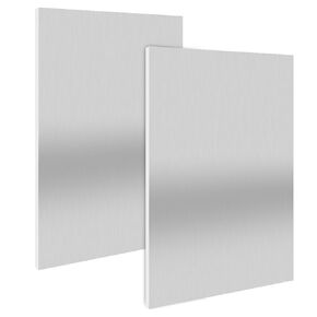 2 Pack 12 x 6 Inch 1/4 Inch Thick, 6061 T6 Aluminium Metal Sheet, Aluminum Sheet Plate Flat Stock, Flat Plain Plate Panel Finely Polished and Deburred, by GENHAKON.