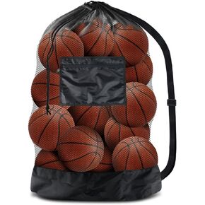 Ball Storage Net Bags, Sports Equipment Organizer for Garage/Outdoor/Pool/Gym/Beach,Drawstring Mesh Bag for Basketball/Football/Soccer/Volleyball/Baseball/Tennis/Swimming Gear/Toys