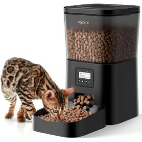 Automatic Cat Food Dispenser: Automatic Cat Feeder- 4L Timed Pet Feeder 1-6 Meals Portion Control for Cat& Small Dog| Auto Cat Feeder Freshness and Safety Dry Food with 10S Voice Record