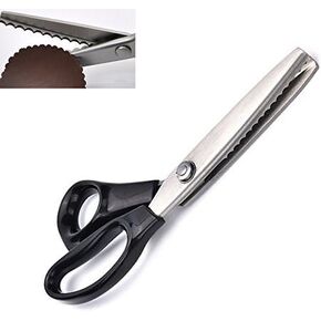 Pinking Shears Scissors Sewing Fabric Leather Craft Dressmaking Upholstery Tailor for Large Scallop Cut Tool