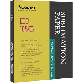 Sublimation Paper, 8.5 x 11 inches 100 Sheets Heat Transfer Paper, Compatible with Inkjet Printer such as Epson ET-2720, etc, with Sublimation Ink for T-shirt, Mug, MDF Keychains, Bag DIY (A4)