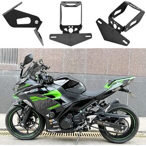 Motorcycle Tidy Tail Fender Eliminator Adjustable License Plate Bracket Holder Fit for Kawasaki Ninja400 Z400 Ninja 400 2018-2023 22 Compatible with OEM Turn Signal Light/OEM License Plate Light