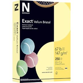 Neenah Paper Exact Vellum Bristol, 67 lb, 8.5 x 11", 250 Sheets, White, 94 Brightness (80211)