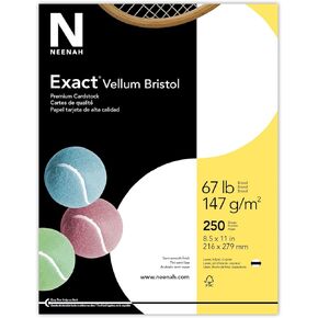 Wausau 81348 Exact Vellum Bristol، 8.5 × 11 بوصة، رمادي، 250 قطعة (81348)