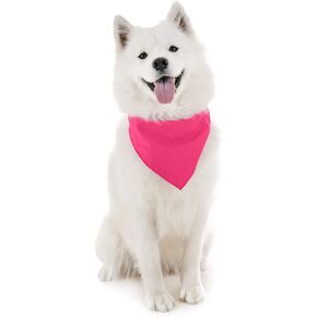 Mechaly Dog Plain Bandanas - 2 Pack - Scarf Triangle Bibs for Small, Medium and