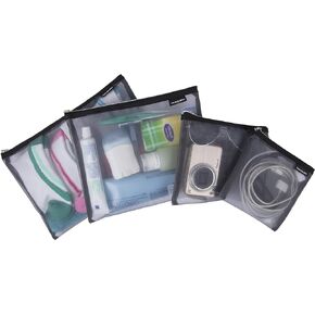 Travelon Set of 4 Mesh Pouches, Blue, 9.5 x 12.75 x 0.5