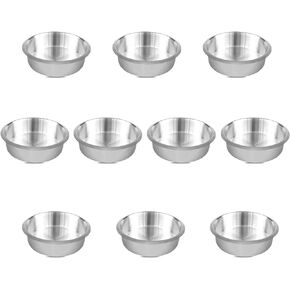 Yuanhe 10 Pack Stainless Steel Shallow Drop-in Drink Cup Holder, Poker Table Cup Holders for Casino Table, Game Table,Sofa,Boats,Bench,Work Desk,RV Cars & Trucks(Small Shallow)