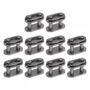 uxcell 10Pcs Chain Master Connector Link Roller, 3/8" Pitch Carbon Steel, Standard Connecting Split Links for 06B Chain