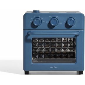 Our Place Wonder Oven | 6-in-1 Air Fryer & Toaster Oven with Steam Infusion | Compact, Countertop Friendly, Fast Preheat, Multifunctional | Air Fry, Toast, Roast, Bake, Reheat & Broil | Blue Salt