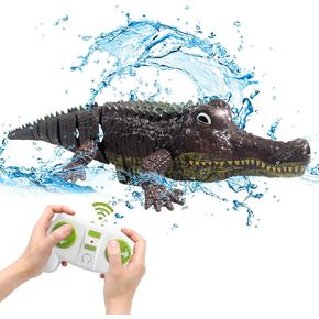 Remote Control Crocodile Toys, RC Shark Pool Toys for Kids Ages 4-8, 2.4GHz Remote Control Alligator Water Toys, Swimming Pool Bathroom Toys Gift for Adults and Kids