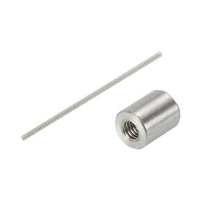 MECCANIXITY Fully Threaded Rod 5pcs M4x120mm 304 Stainless Steel Right-Hand Threads with M4x10mm Round Connector Nuts 10pcs