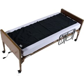 Patient Aid Flat Slide Sheet with Handles for Safely Moving, Positioning and Turning Patients in Bed, 78" x 55" Reusable Sheet with Slick Nylon Fabric and Strong Sheet Straps for Fast, Easy Transfers