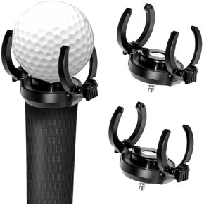 2 Pack Magnetic Golf Ball Retriever, Screw-in Golf Ball Grabber for End of Putter, Golf Ball and Club Pick-Up Tool with Foldable Claw, Easy Installation & No Drilling Required