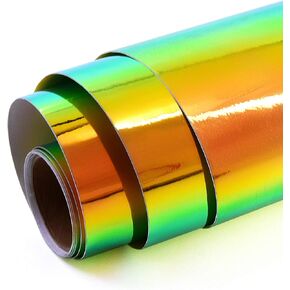 Holographic Opal Vinyl roll 12" x 5ft,Permanent Vinyl,SHOYISI Permanen Adhesive,for All Kinds of Cutting Machines(Opal Fluorescent Green)