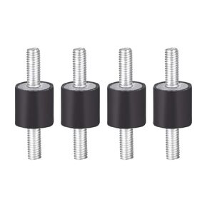 uxcell 10 x 10mm Rubber Mounts,Vibration Isolators,Shock Absorber with M4 x 10mm Studs 4pcs
