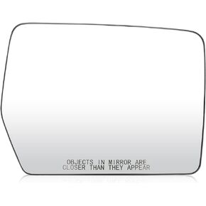 Left Driver Side View Heated Mirror Glass for 2011 2012 2013 2014 Ford F150, Replace BL3Z-17K707-E