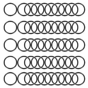 [50 Pcs] Nitrile Rubber O-Rings 6mm OD 4mm ID 1mm Width, Metric Buna-N Sealing Gasket for Pressure Washer, Filter, Pump, Plumbing, Water Hose, air Pipe, Gauges, Automotive, Machine