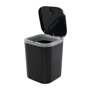 0.5 Gallon Tiny Countertop Trash Can, Mini Desktop Garbage Can with Push-Button, White