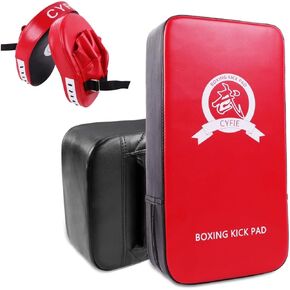 SEISSO 2PCS Taekwondo Kickboxing Pads+2PCS Punching Mitts for Karate Training Target Thai Pads Punching Kit Kick Punch Pad Kicking Strike Shield MMA Martial Art for Men Women Gym