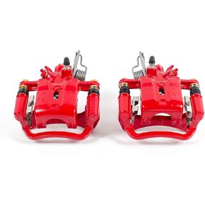 Power Stop Rear S2856 Pair of High-Temp Red Powder Coated Calipers